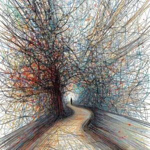 The Chaotic Path Abstract Canvas Painting 122% off