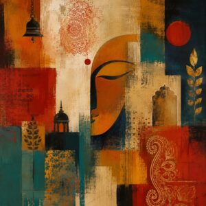 abstract art indian style