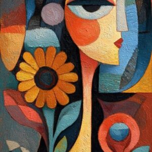 Abstract art Lady portrait